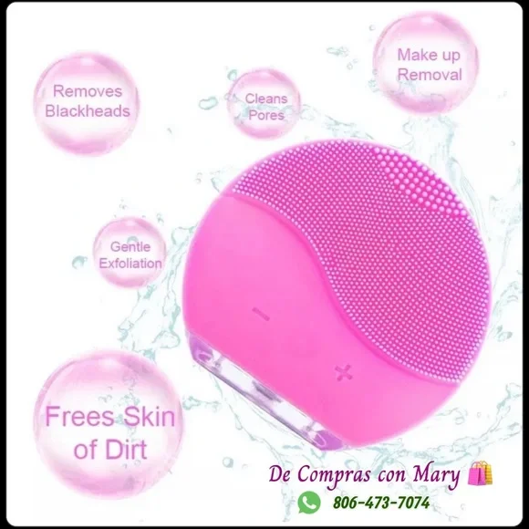 Silicone electric facial brush. Perfect for clogged pores, acne, excess oil, - Picture 5 of 9